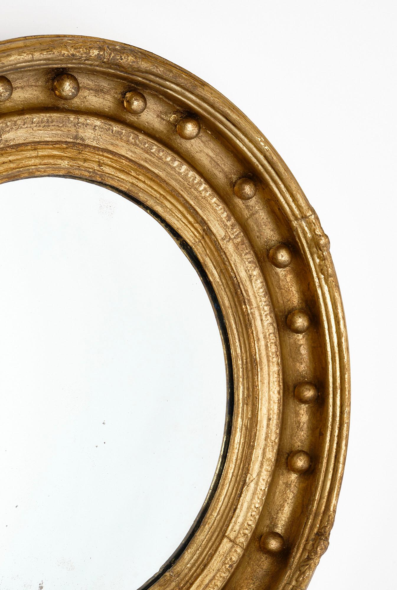 Art Nouveau Gold Leafed French Antique Mirror