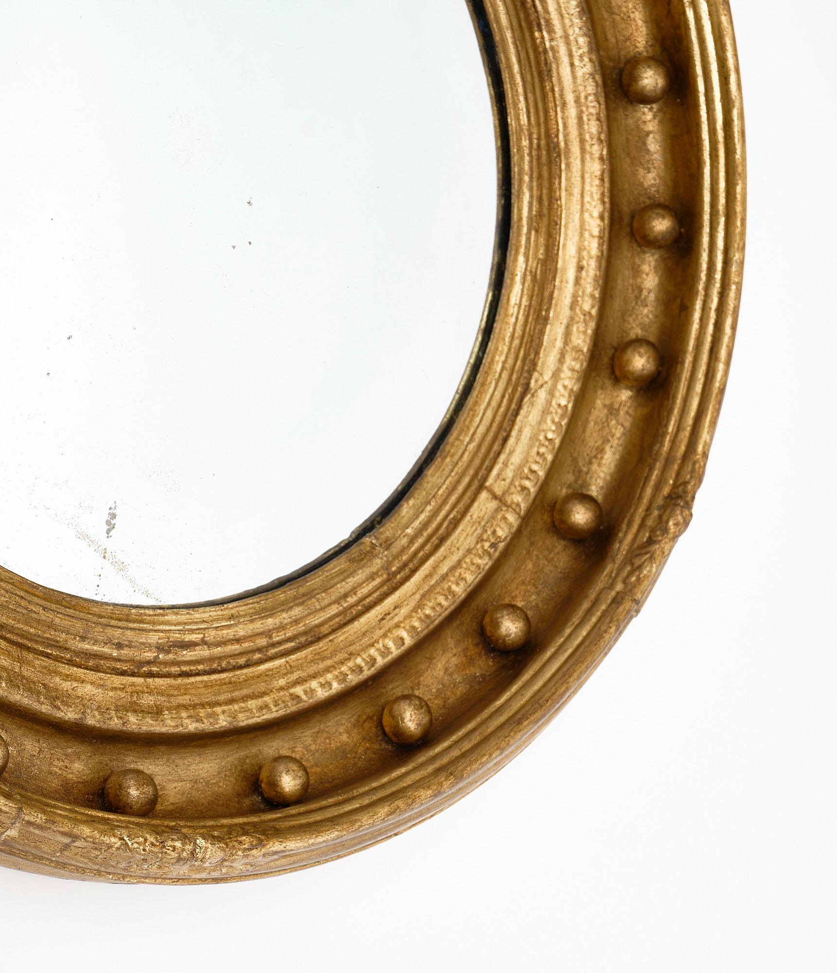 Gold Leafed French Antique Mirror In Good Condition In Austin, TX