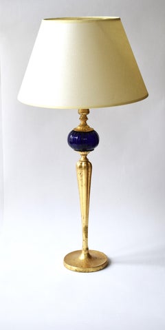 Gold-leafed table lamp, Italy