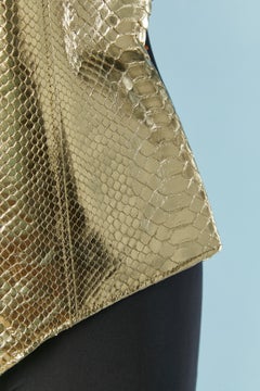 Gold leather body-suit