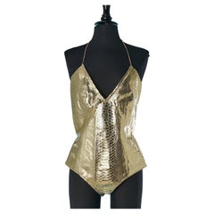 Body en cuir doré