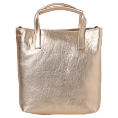Used Gold leather handbag shoulder bag NWOT