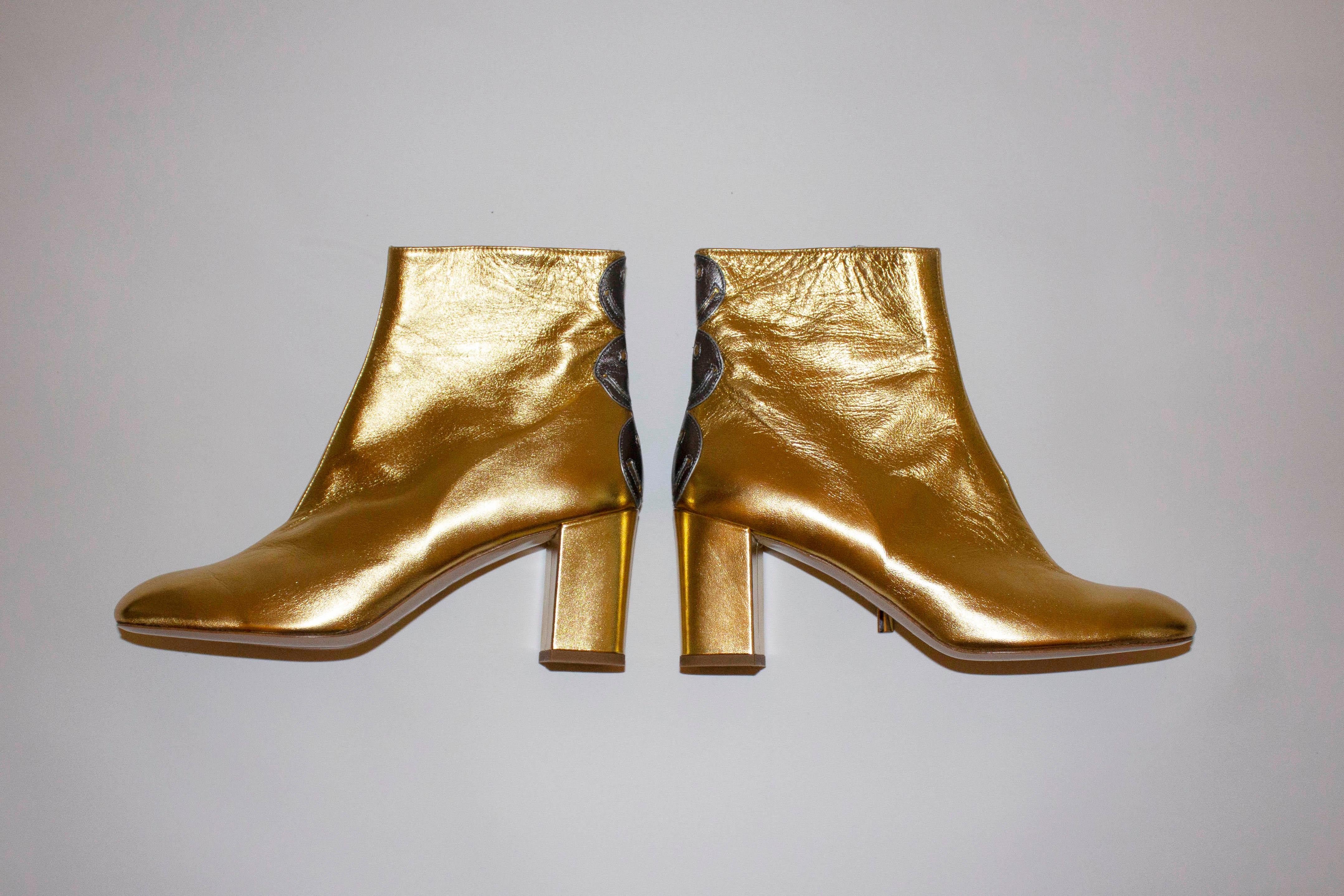 zara gold boots
