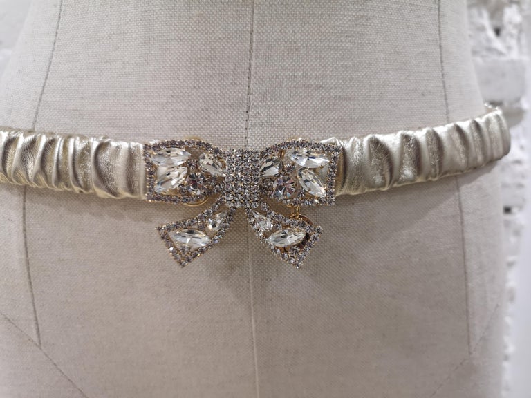 NS gold steel bow belt