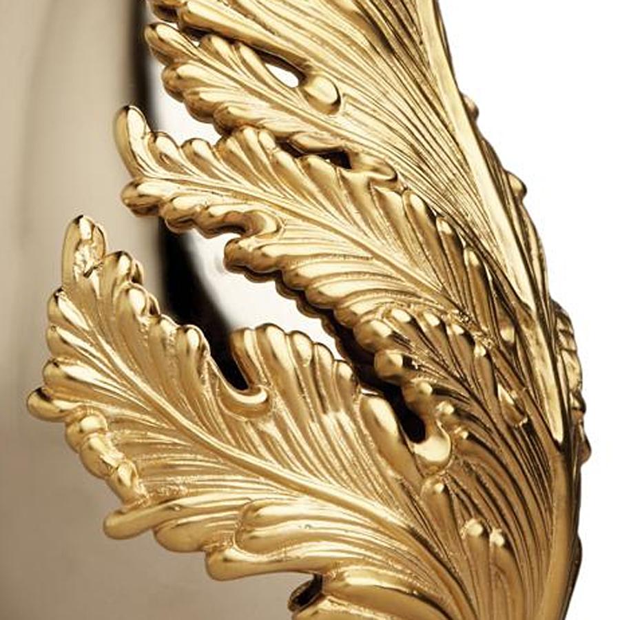 Portuguese Gold Leave Vase with 24-Karat Gold Plate For Sale