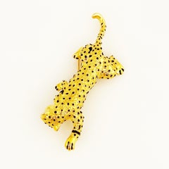 Gold Leopard Figural Brooch by Carolee, 1980s