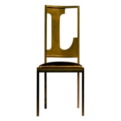 Gold Letter L Chair