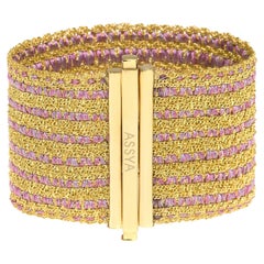 Gold & Lilac Silk Venetian Cuff