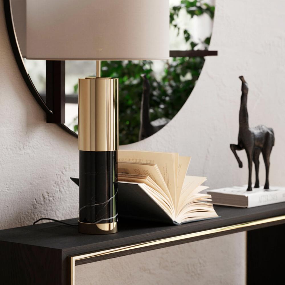 Stainless Steel Gold Line Console Table For Sale