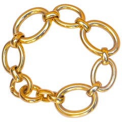 Roberto Coin Gold Link Bracelet 18 Karat Yellow Gold 26 Grams