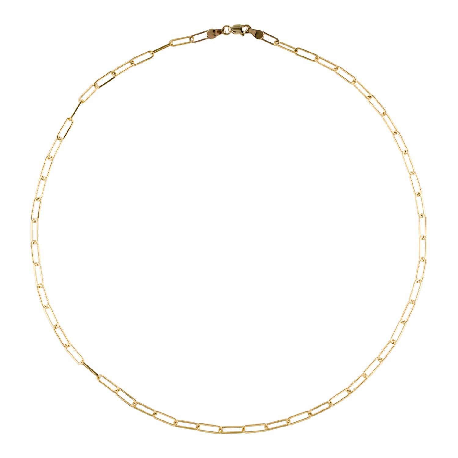 Joelle Chain necklaces are a classic staple in any person's jewelry box! This 14k gold Small Link chain comes with plenty of options, specifically your choice of length. Buy one and wear it as a simple standalone (with or without a pendant) or pick