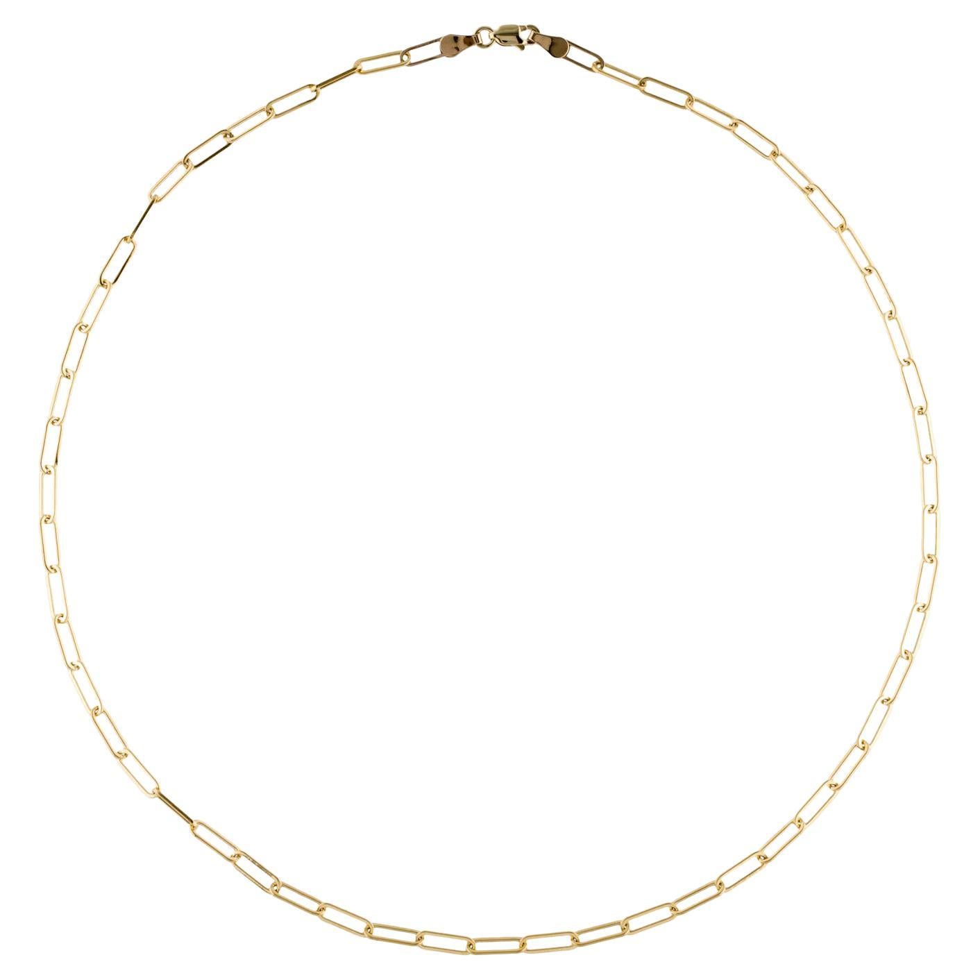 Gold Link Chain Necklace 14k Gold Made in Italy 6.4 Grams For Sale