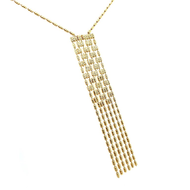 Gold Link Chandelier Drop Necklace For Sale at 1stDibs