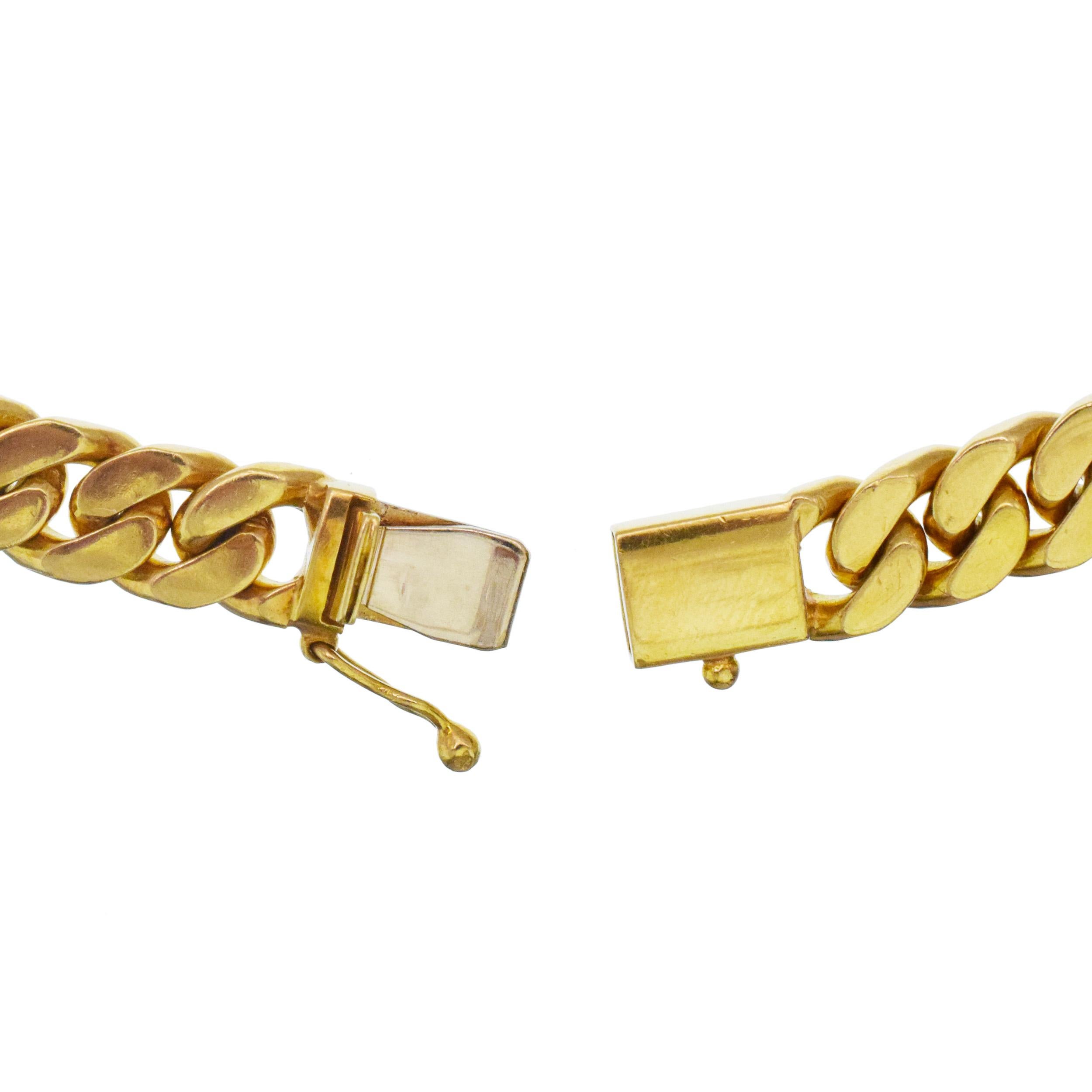 Collier et bracelet à maillons en or sertis de diamants ronds en vente 4