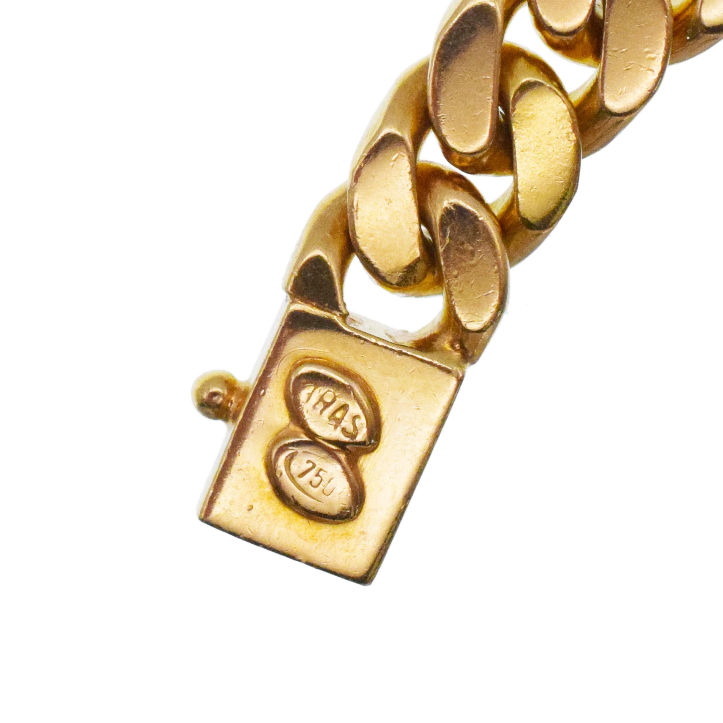 Collier et bracelet à maillons en or sertis de diamants ronds en vente 3