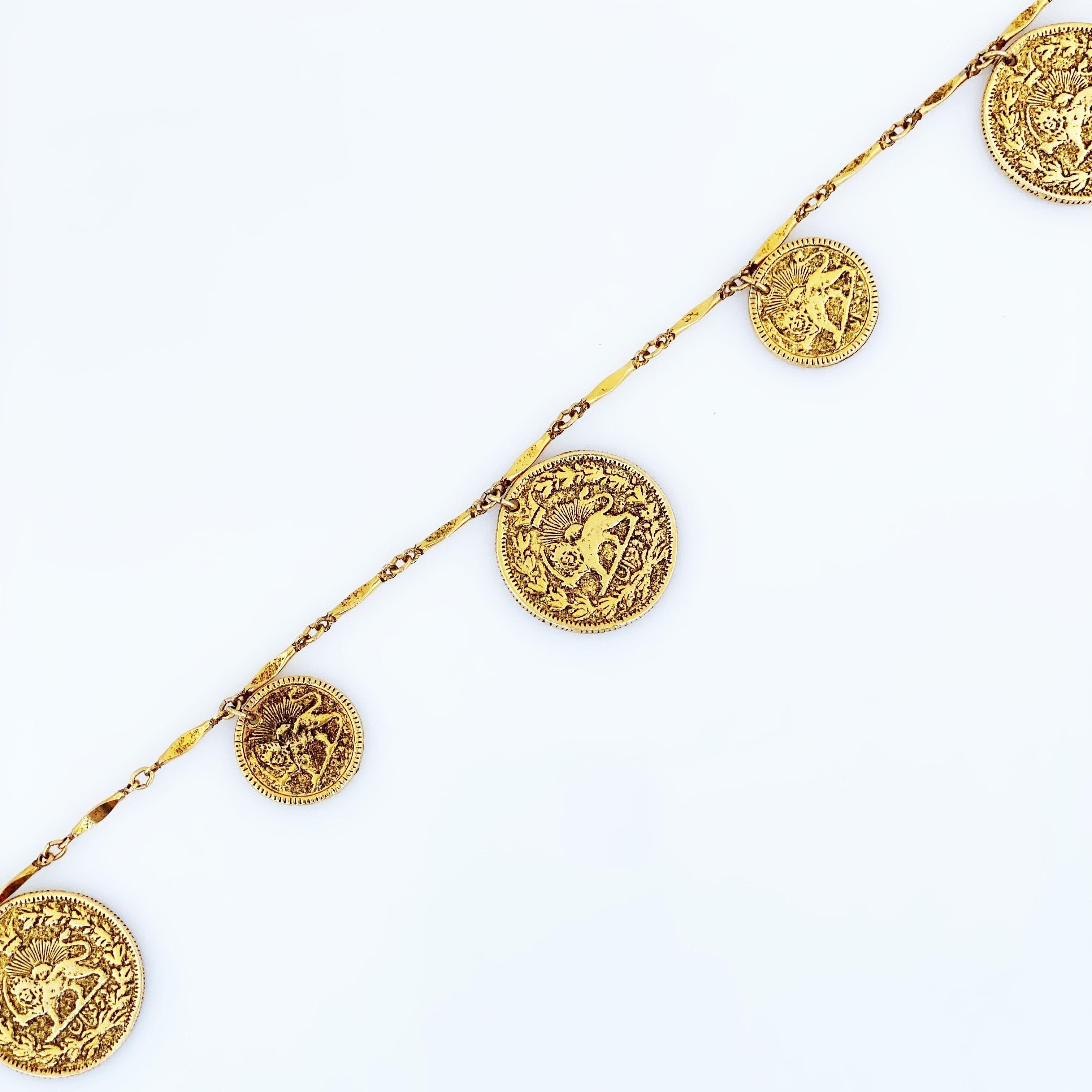 persian lion and sun necklace