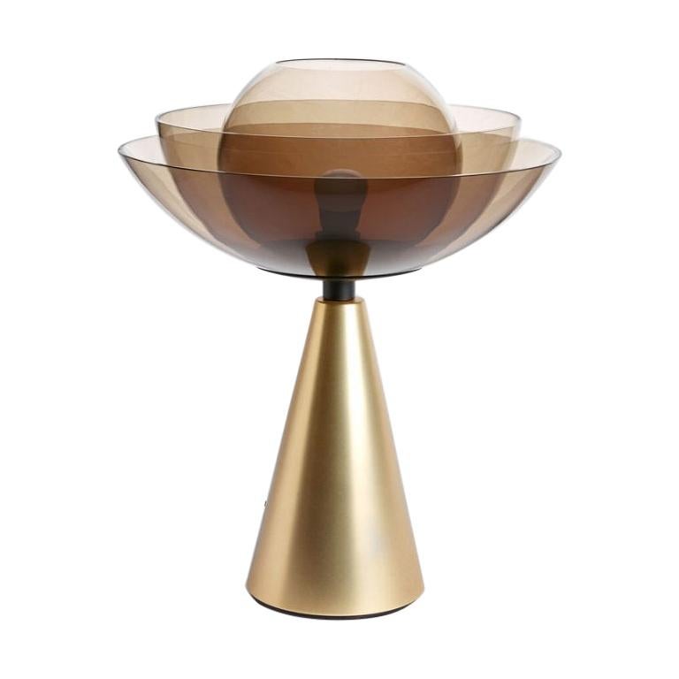 Gold Lotus Table Lamp by Mason Editions For Sale