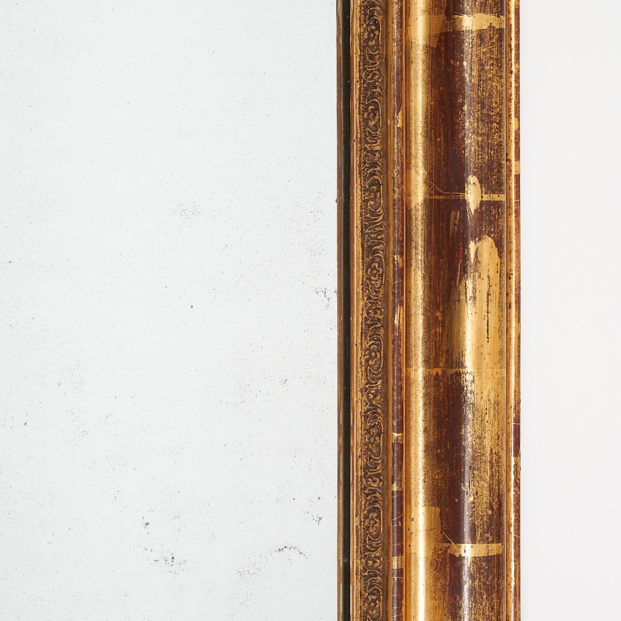 Francese Specchio d'epoca Louis Philippe in oro in vendita