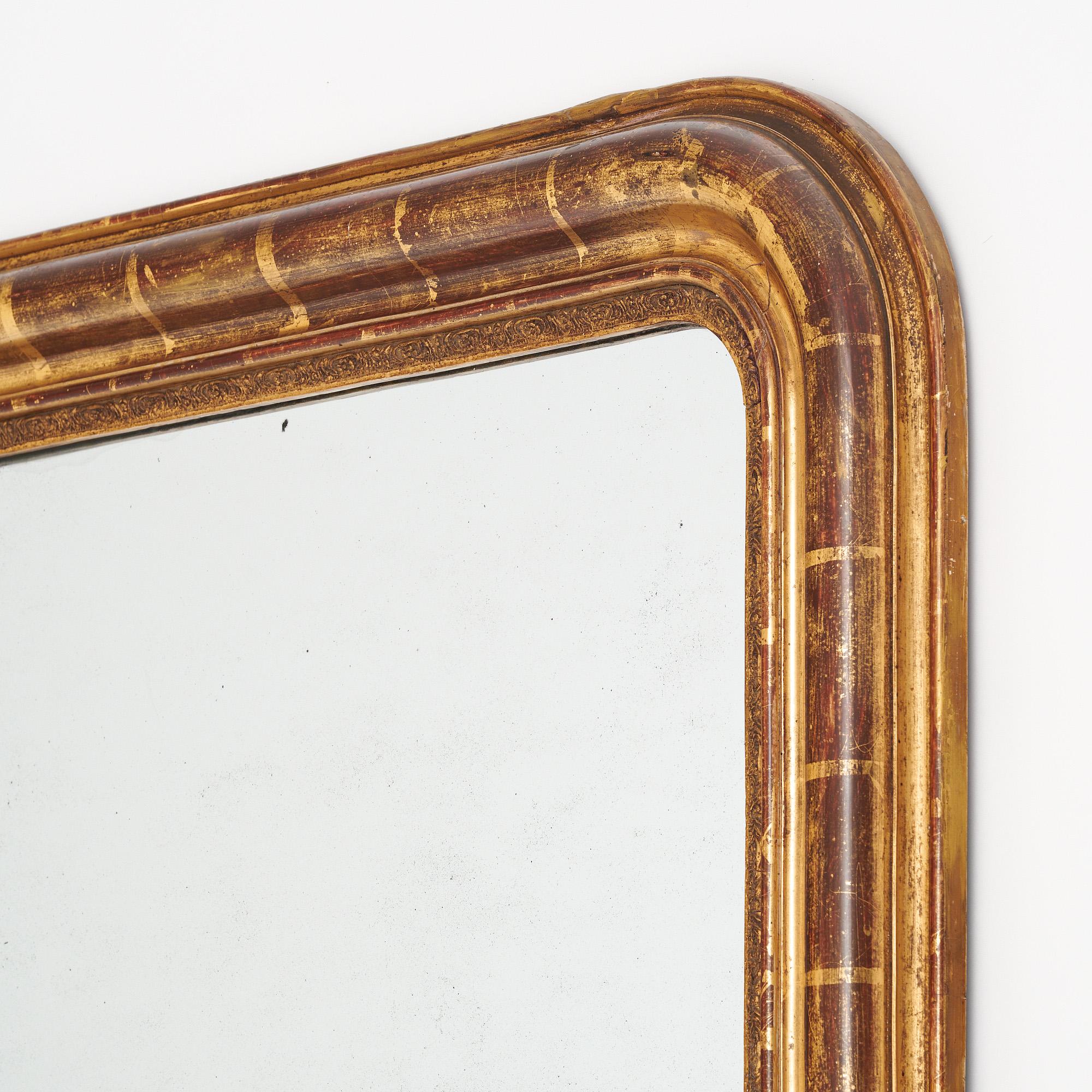 Specchio d'epoca Louis Philippe in oro in vendita 3