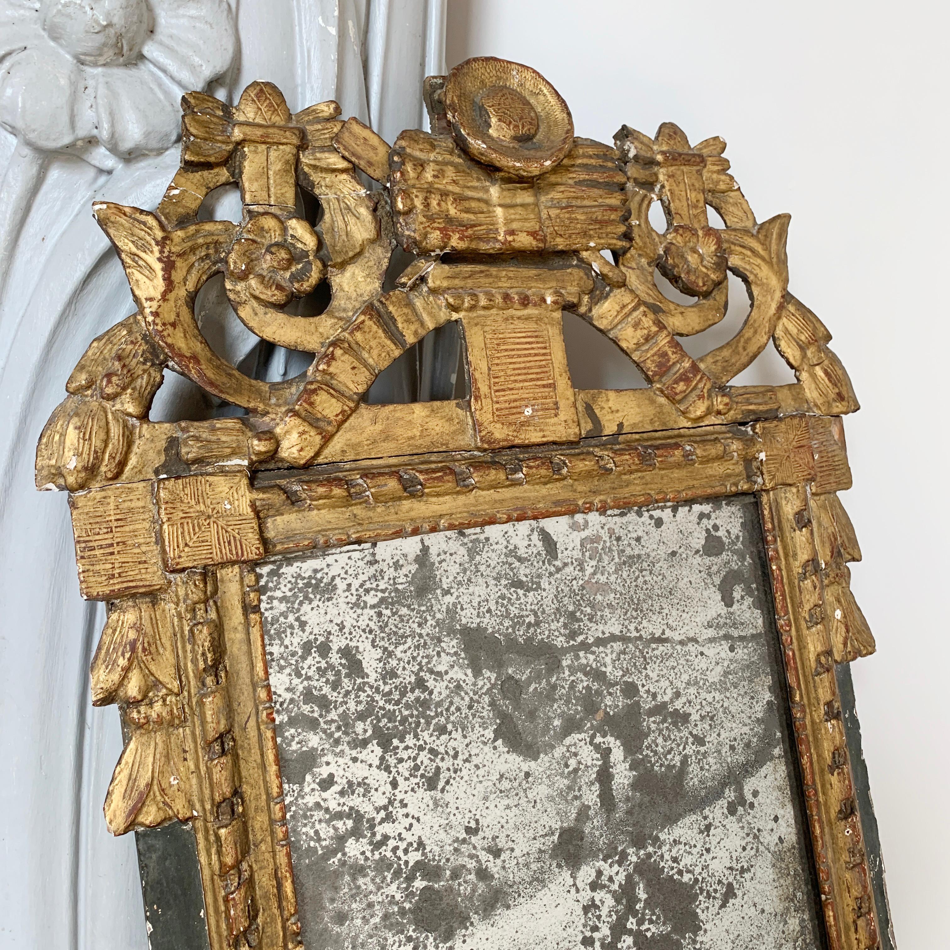 Petit miroir Louis XVI  en vente 1