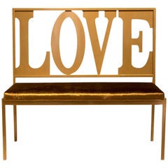 Gold Love Bench