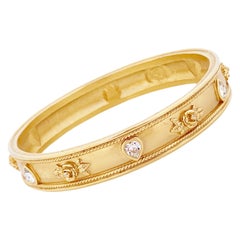 Gold "Love Blooms" Bangle By Elizabeth Taylor For Avon, 1990s