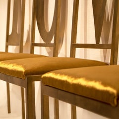 Juego de 4 sillas de letras Gold Love