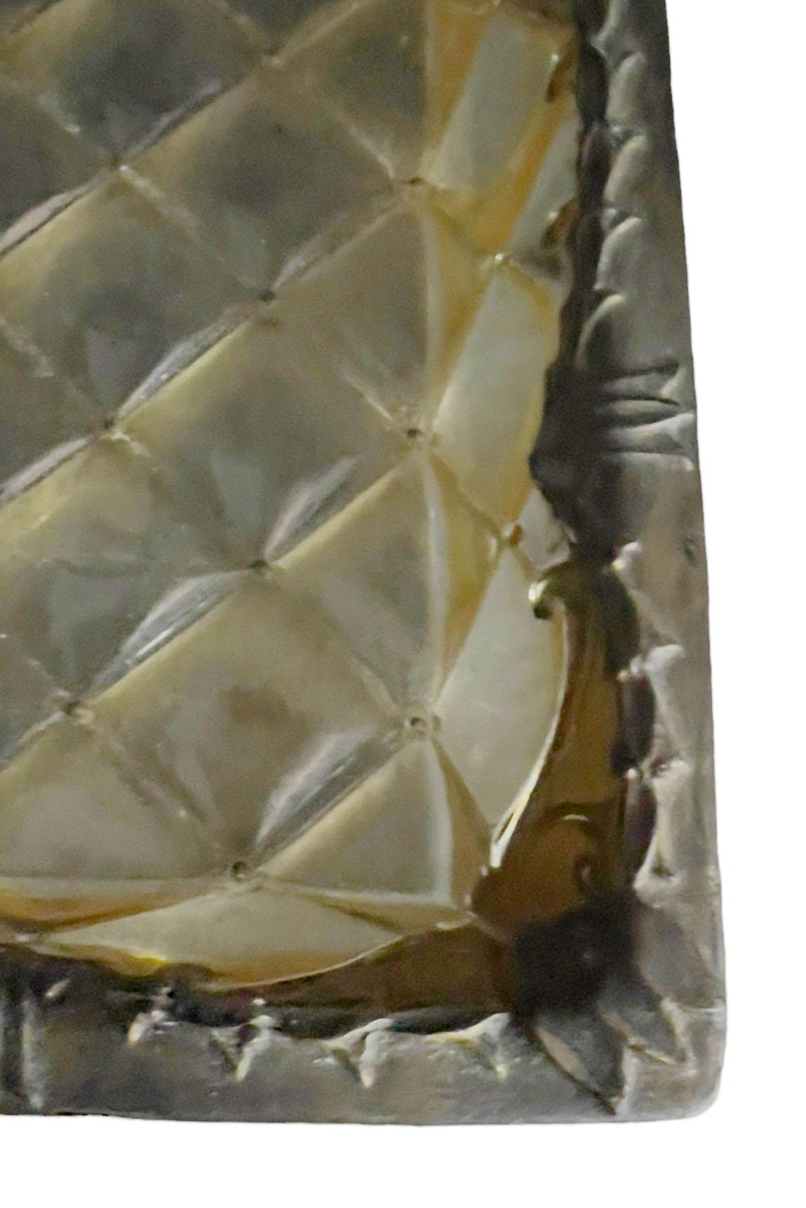 Mid-20th Century Gold Lucite Tray For Sale