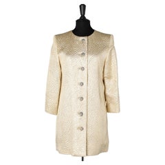 Gold lurex damask evening jacket   Yves Saint Laurent Rive Gauche