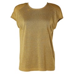 Gold lurex jersey top Valentino Miss V