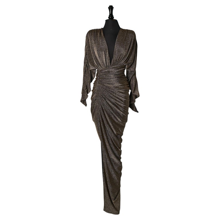 jasz couture stunning sparkle cutout dress black gold 7915 GL-06.24.24