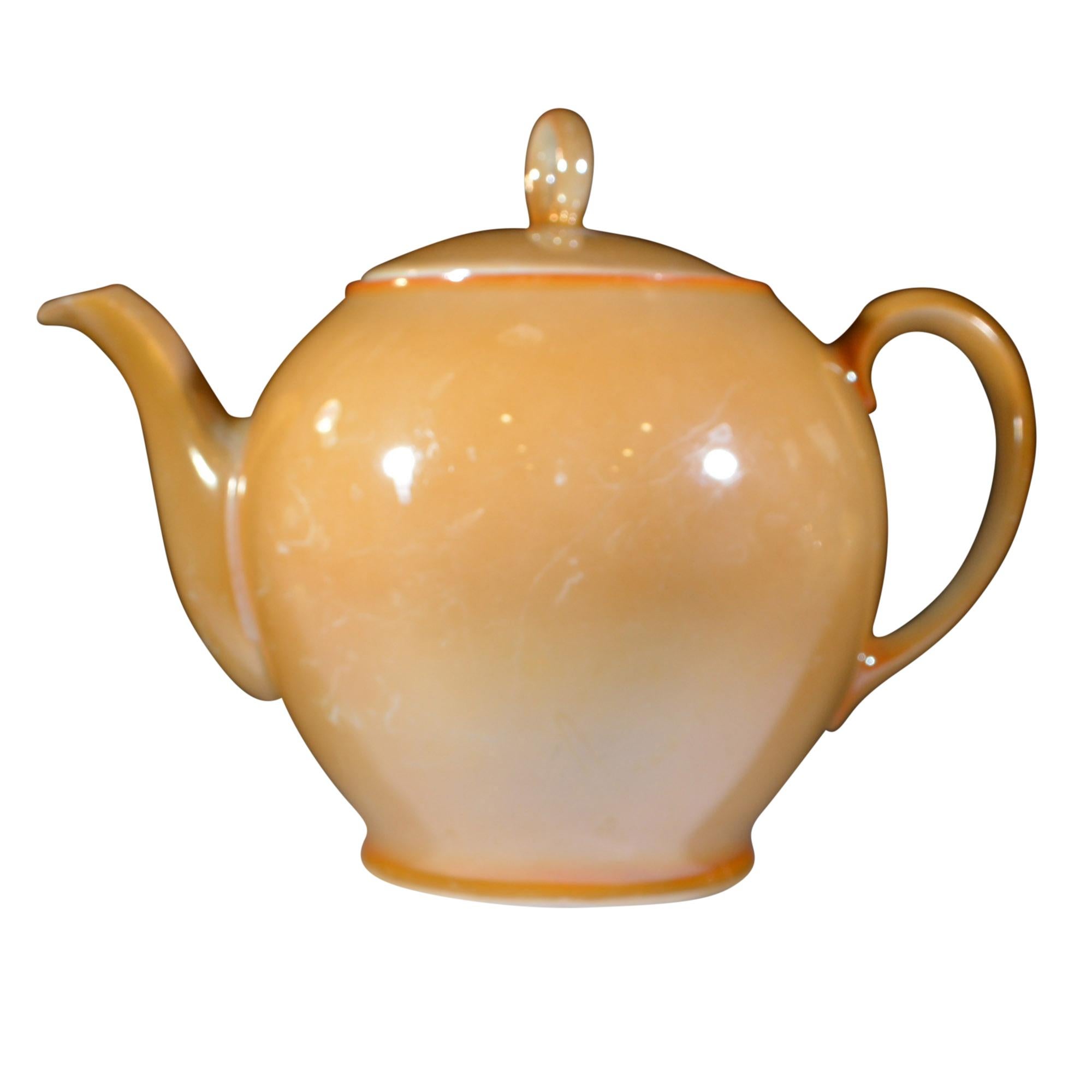 Mid-Century Modern Gold Lusterware Tea Set Czech Slovakia For Sale