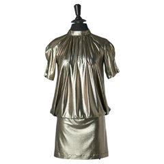 Minivestido de punto de licra dorado Just Cavalli Circa 2000
