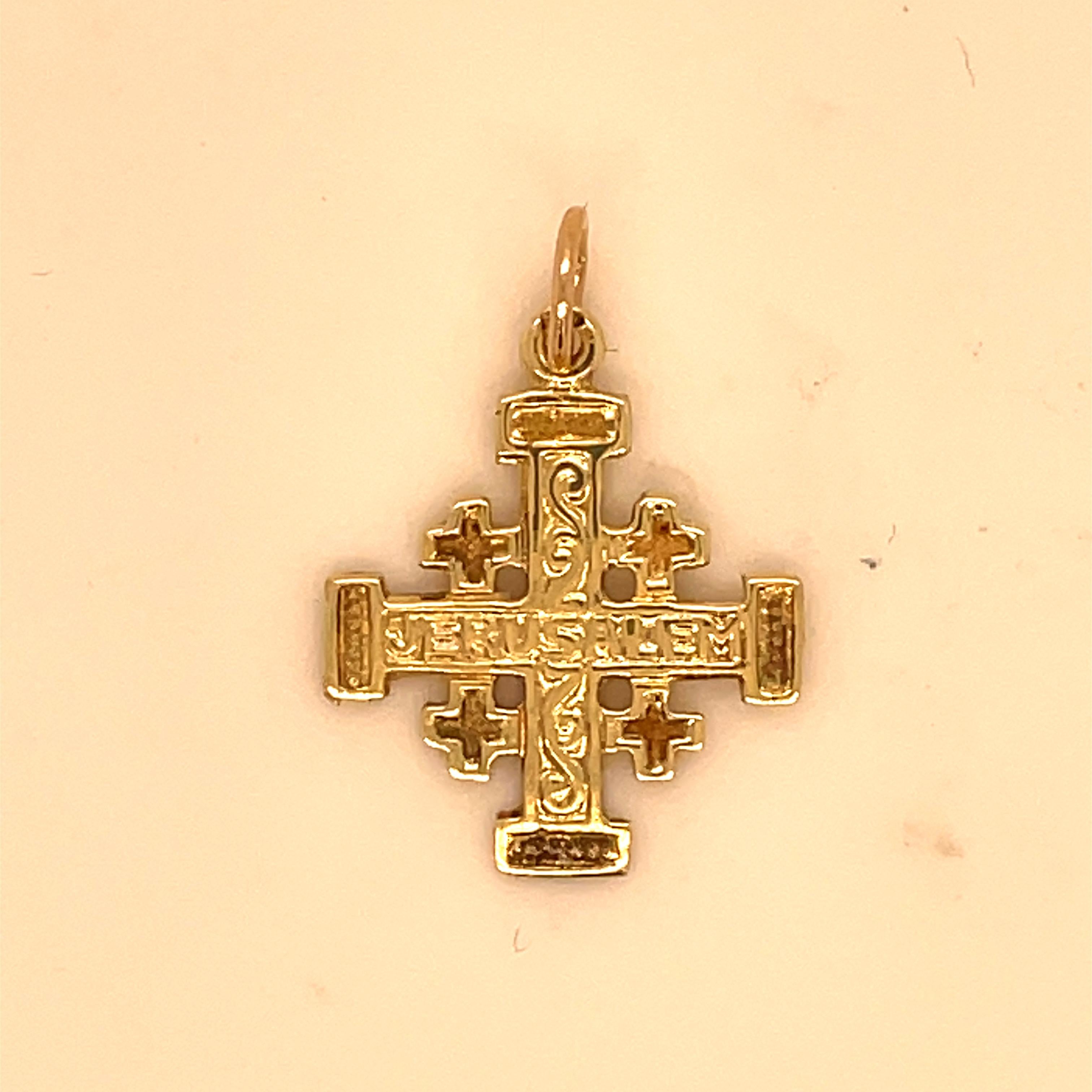 vintage jerusalem cross pendant