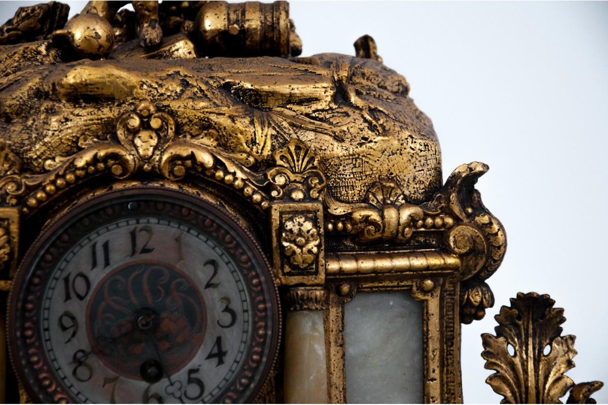 Louis XVI Gold Mantel Clock, France, circa 1900