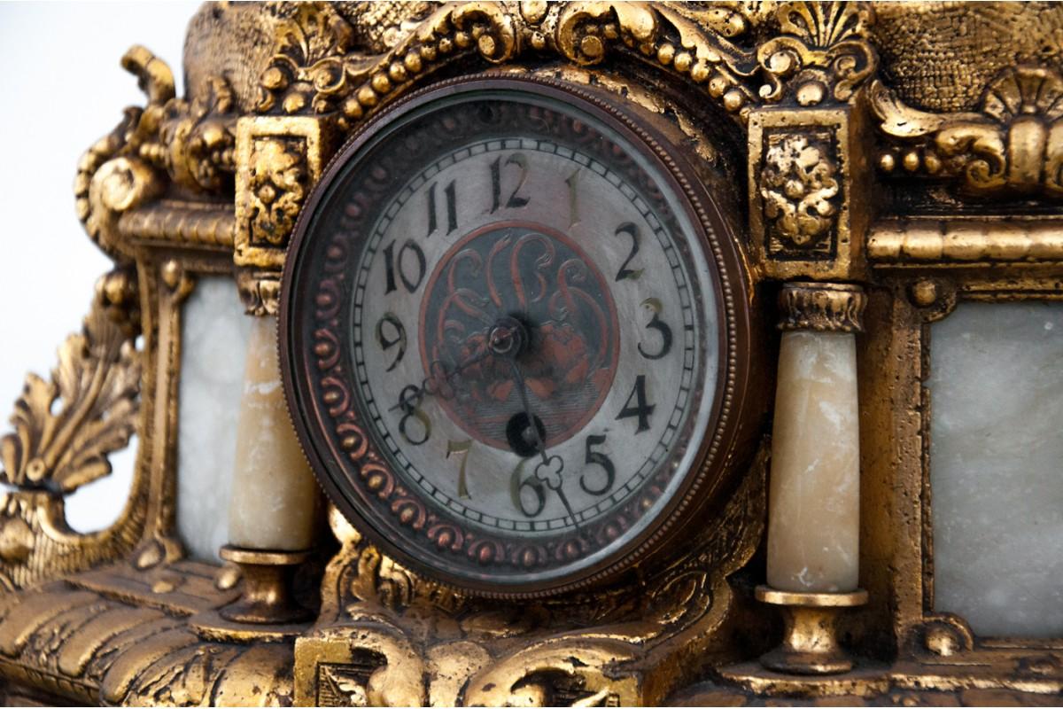 French Gold Mantel Clock, France, circa 1900