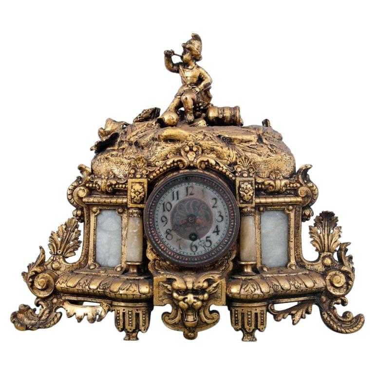 Gold Mantel Clock, France, circa 1900