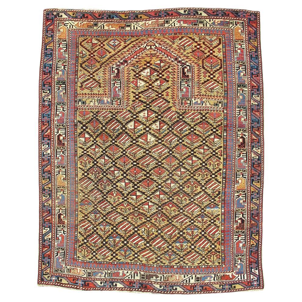 Gold Marasali Shirvan Prayer Rug, Late 19th Century