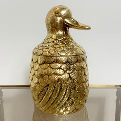 Gold Mauro Manetti Duck Ice-Bucket, Italy, 1960s