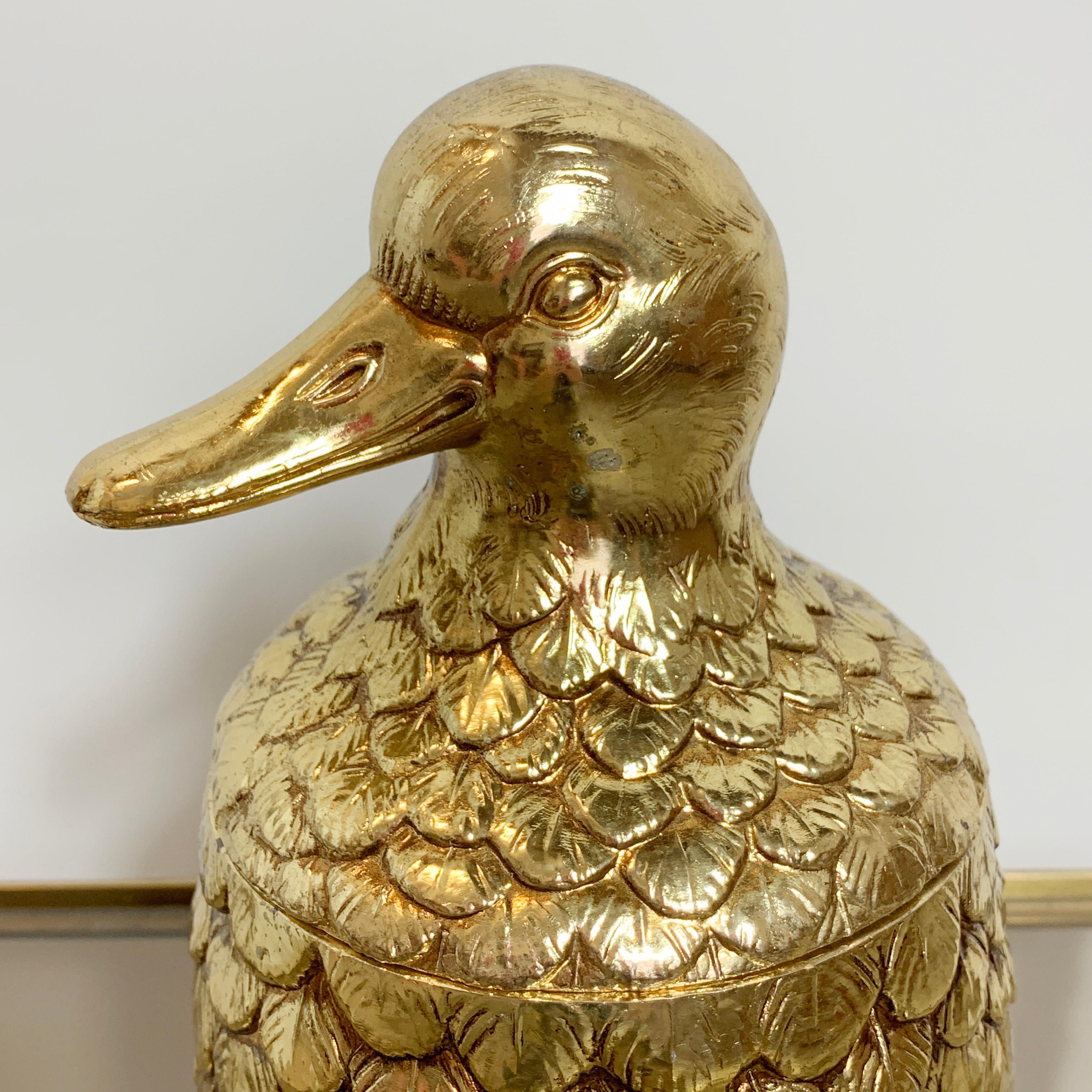 Mid-Century Modern Gold Mauro Manetti Duck Ice-Bucket, Italy, 1960s
