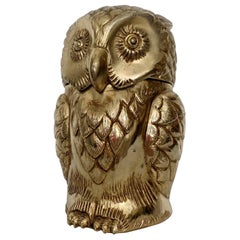 Gold Mauro Manetti Owl Ice-Bucket, Italy, 1960s