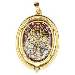 Gold Medal and Enamel Virgin Of Rocío