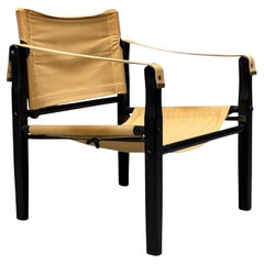 Gold Medal Folding Furniture Co., Leatherette, Wood, Safari Chair, USA, 1960s