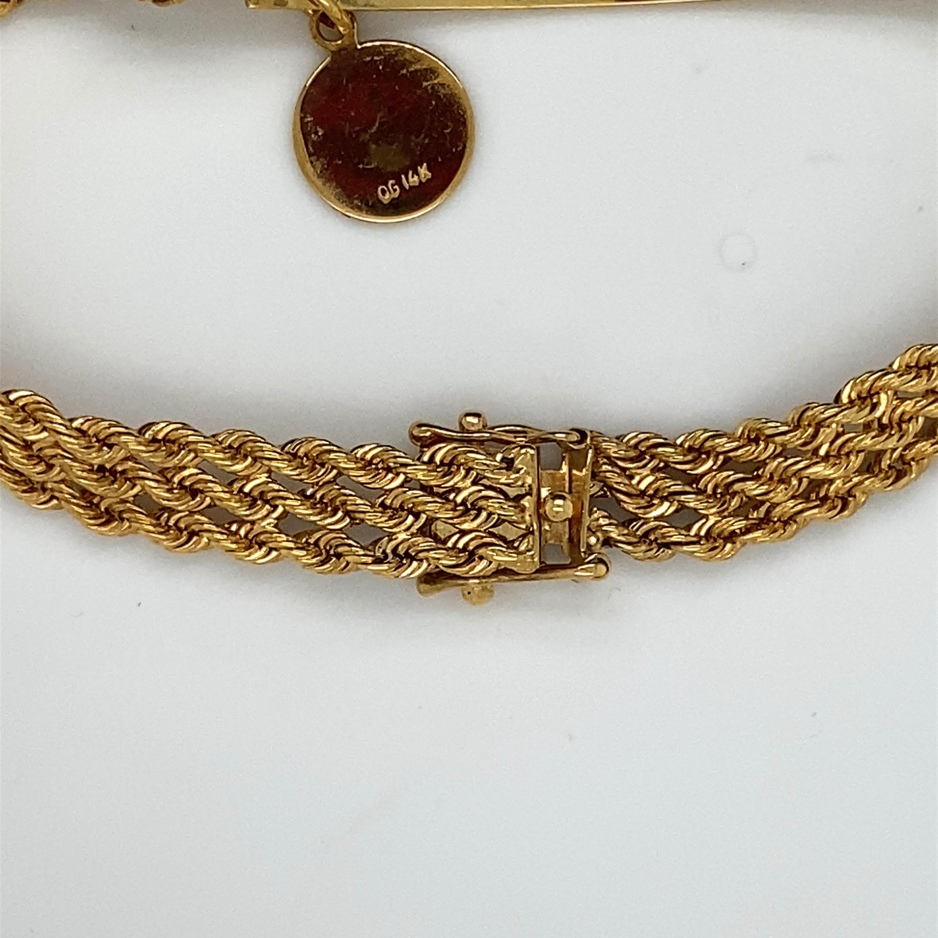 18k gold medical alert bracelet