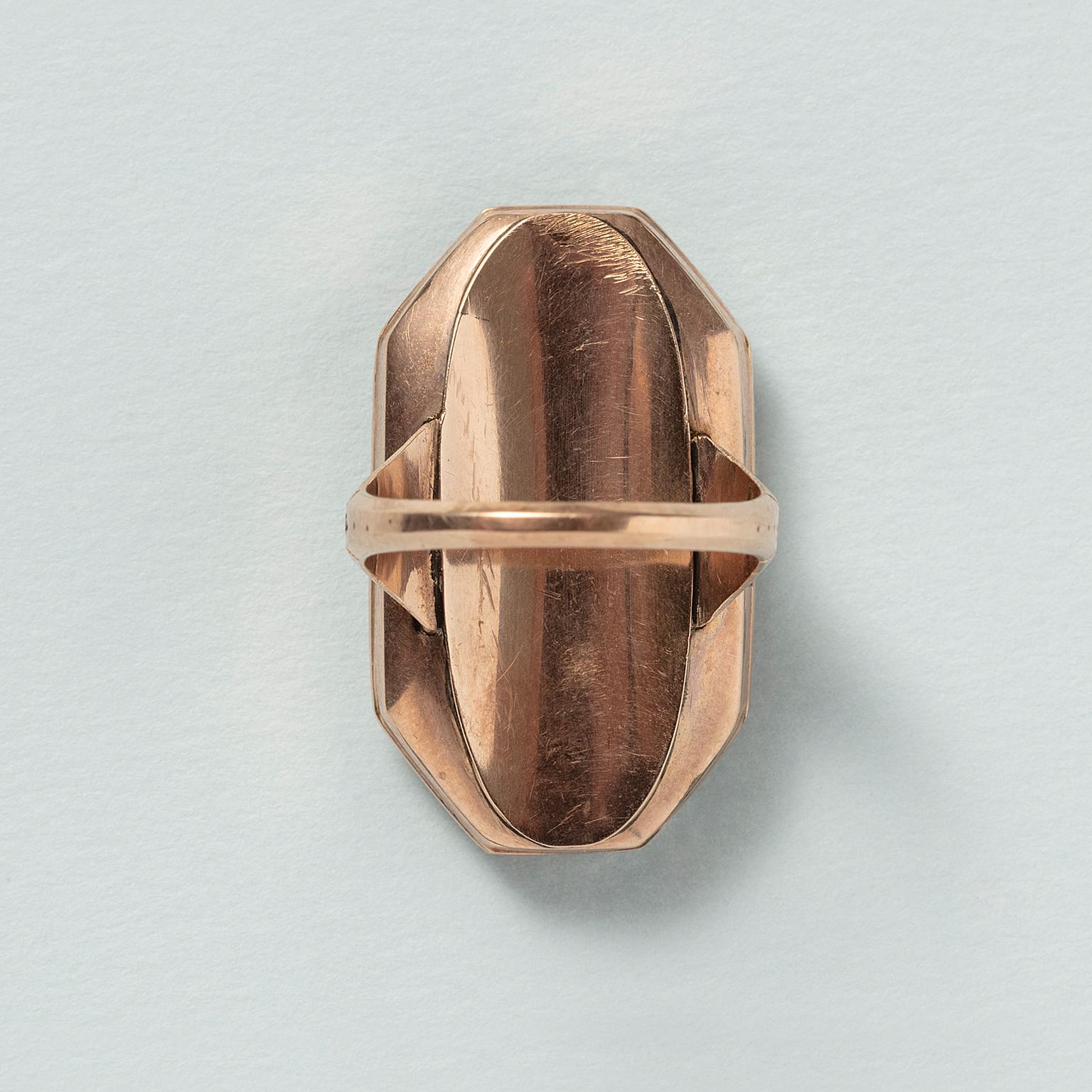 Women's or Men's Gold Memento Mori Ring