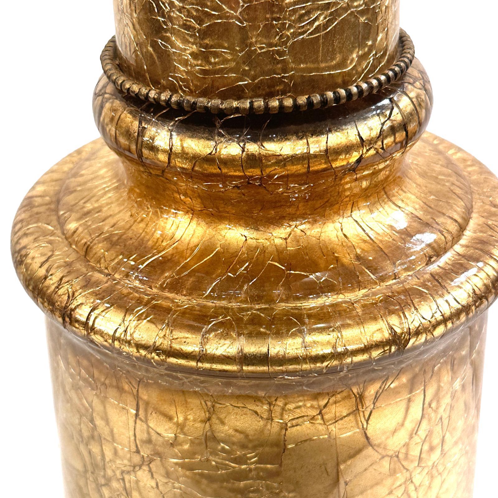 Gold Mercury Glass Lamp In Good Condition For Sale In New York, NY