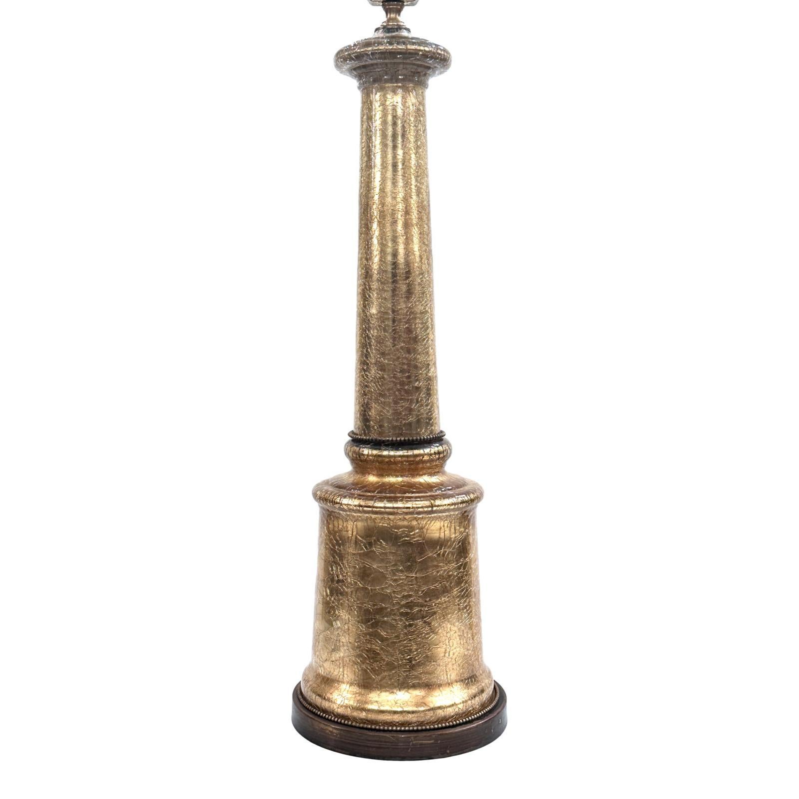 Gold Mercury Glass Lamp For Sale 1