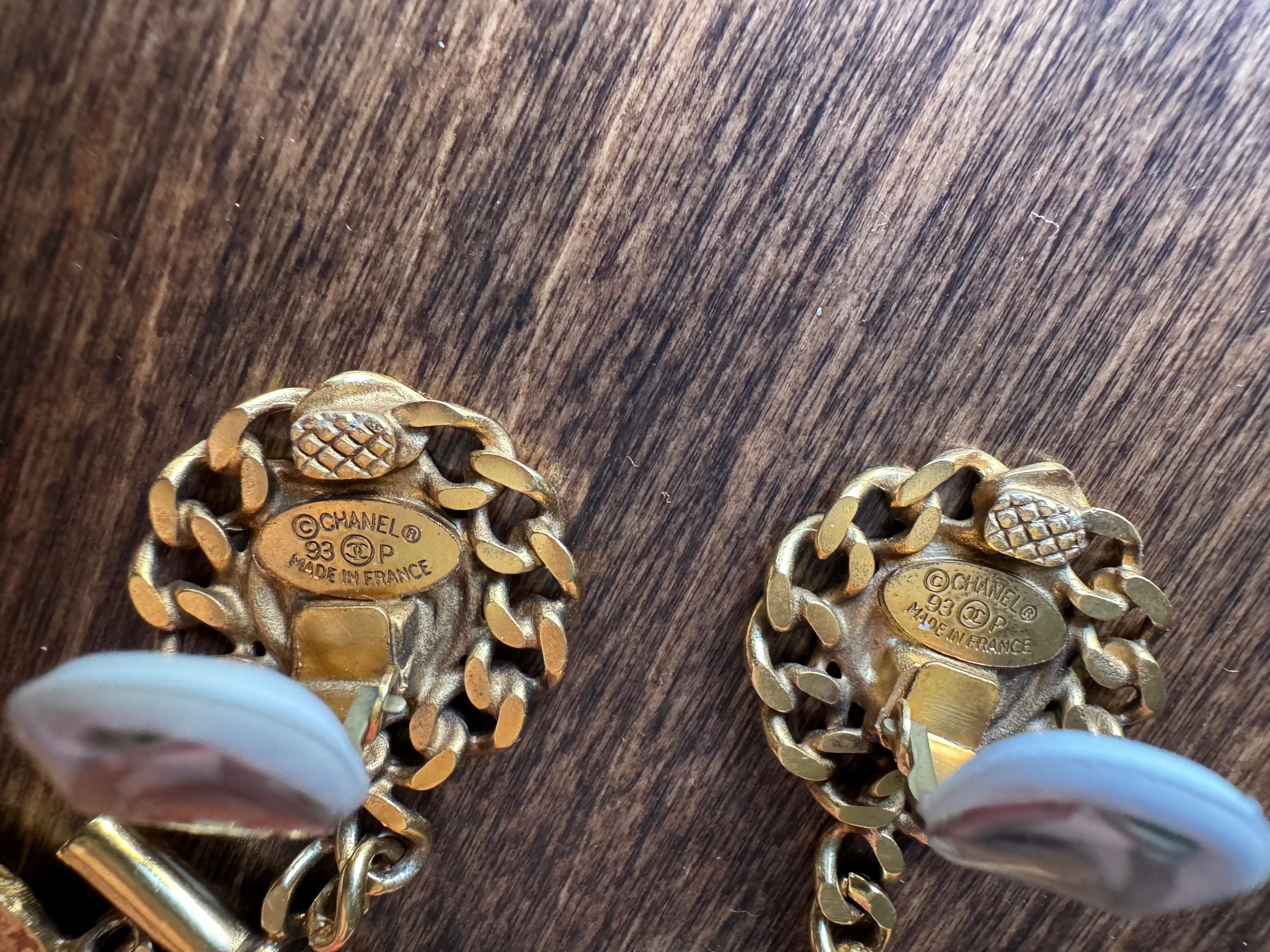 Goldmetall Cambon Paris XXL Herz und Pfeil Tropfenohrringe, 1993 im Angebot 2