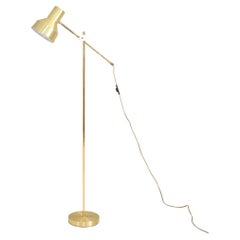 Gold metal floor lamp, vintage Scandinavian design
