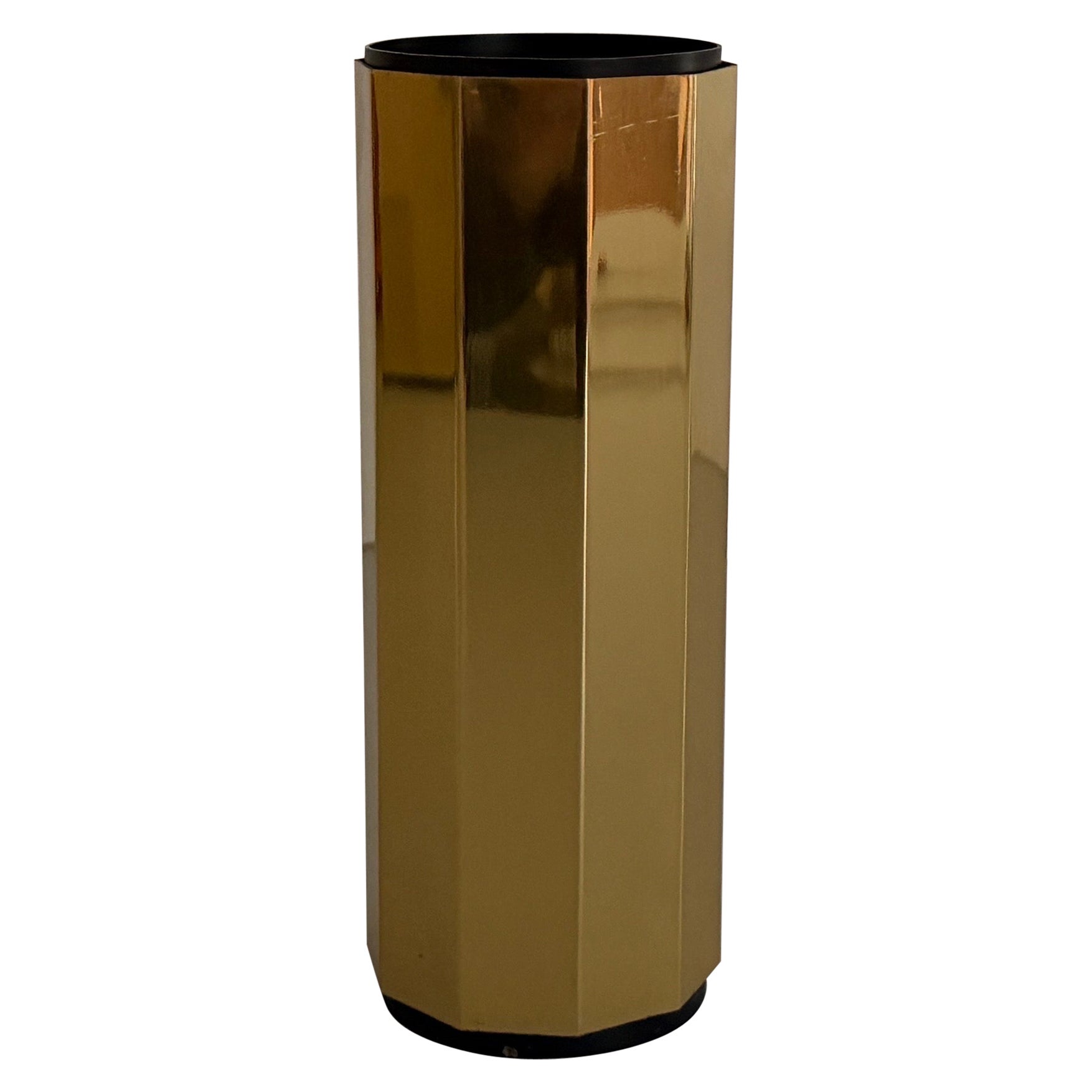 Gold Metal Flush Mount Light by Staff, 1960s, Germany